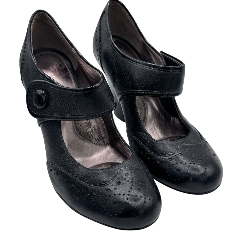 Sofft Elegant Black Leather Mary Jane Dress Shoes - Size 7 - Picture 3 of 11